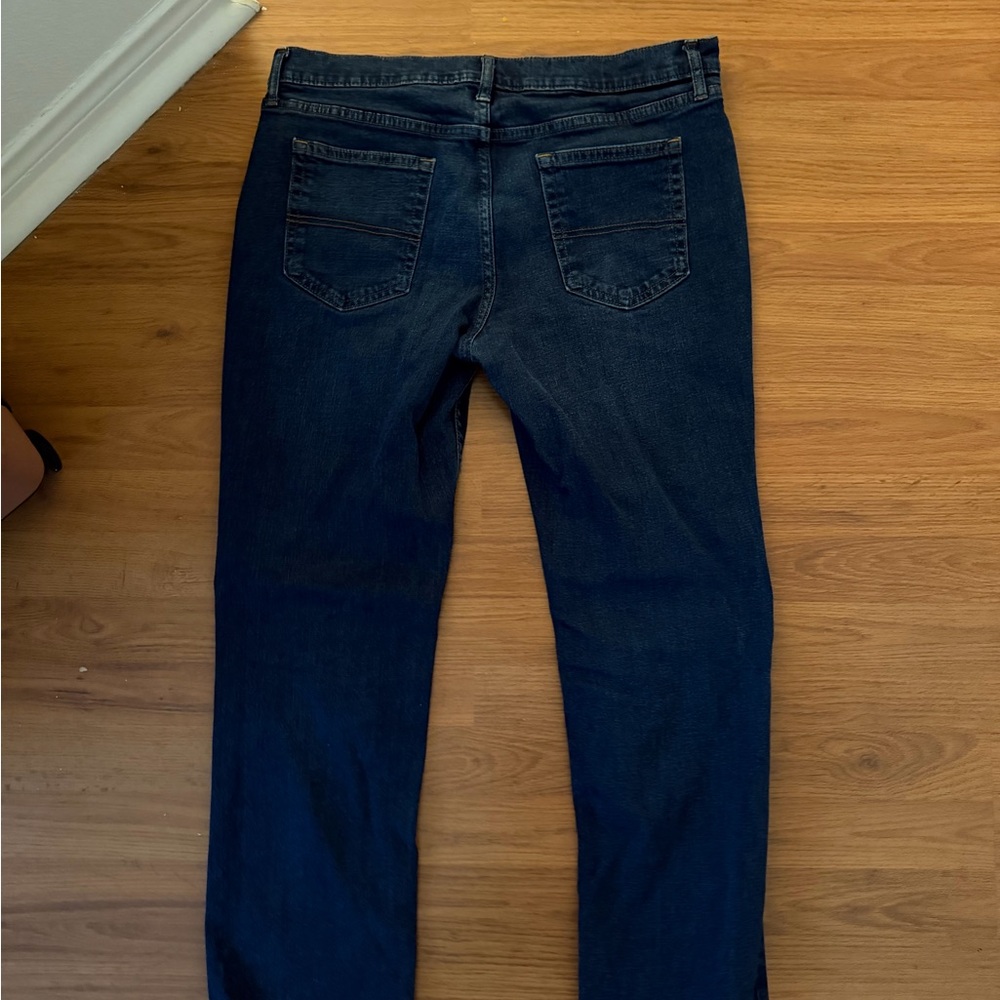 Men's Dark Blue Straight Jeans